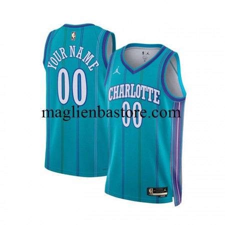 Maglia NBA Charlotte Hornets Personalizzate Jordan 2023-2024 Classic Edition Blu Swingman - Uomo
